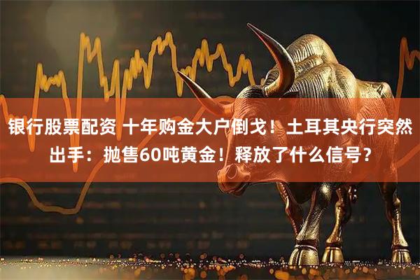 银行股票配资 十年购金大户倒戈！土耳其央行突然出手：抛售60吨黄金！释放了什么信号？